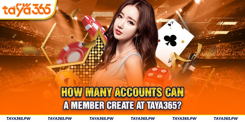 How many accounts can a member create at Taya365?